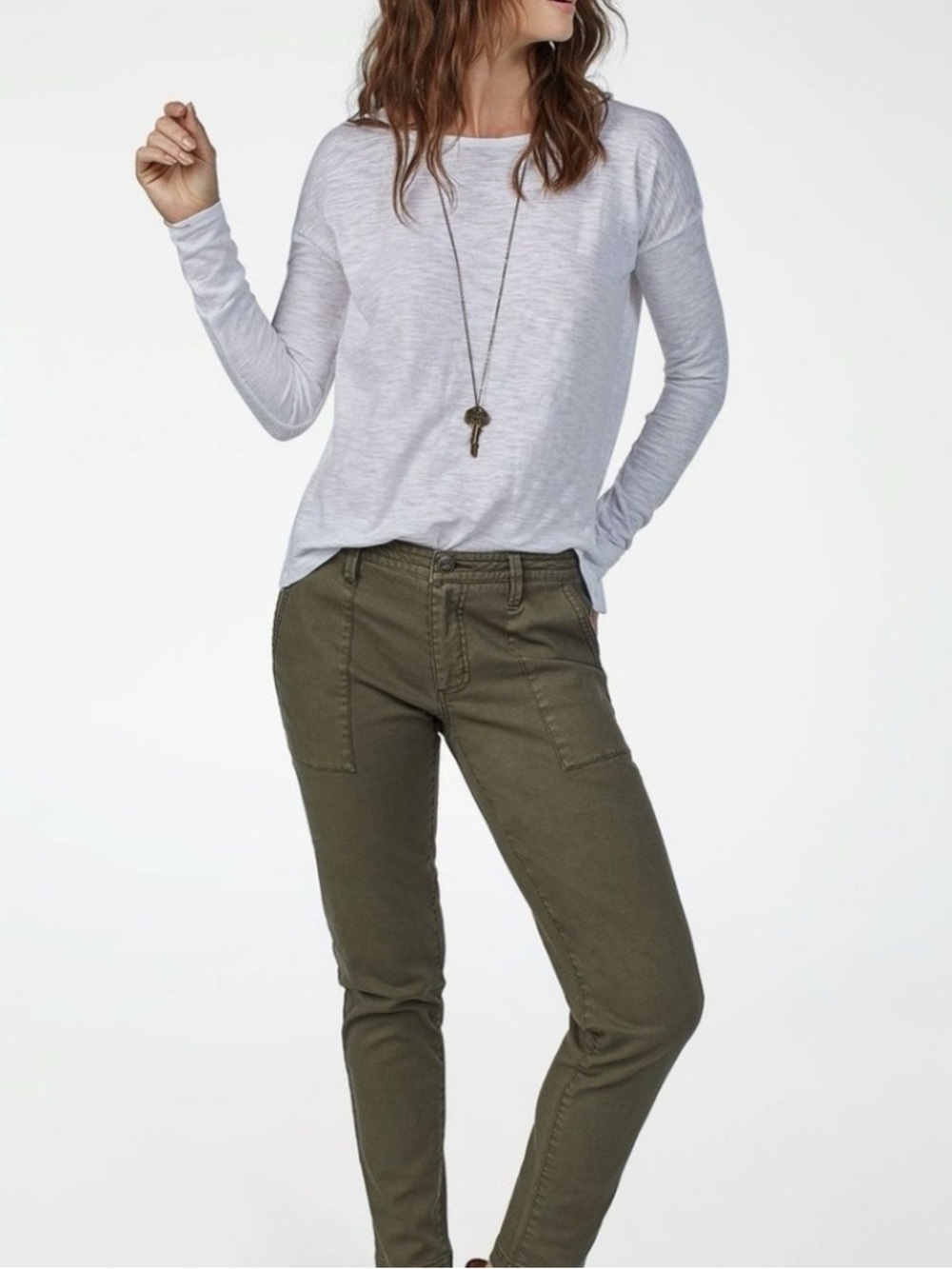 Faherty Women’s Piper Utility Pants in Forest Green 28 Like New